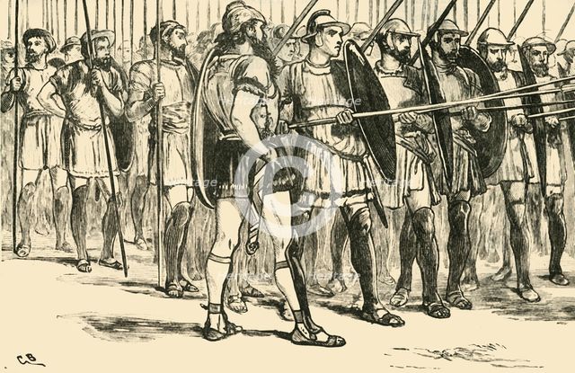'The Macedonian Phalanx', 1890.   Creator: Unknown.