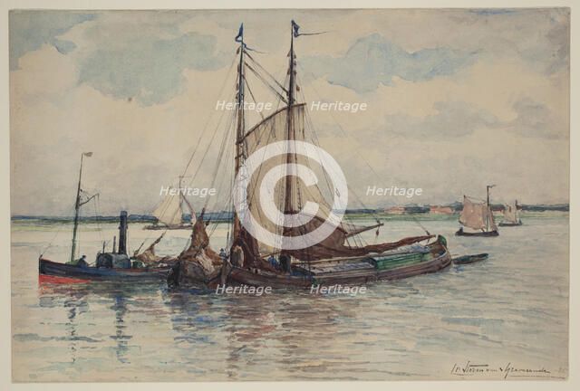 The Maas off Dordrecht, 1885. Creator: Carel Nicolaas Storm.