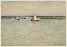 The Maas off Dordrecht (recto), c1860-1920. Creator: Carel Nicolaas Storm