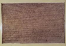 The Magna Carta, 1215. Creator: Unknown