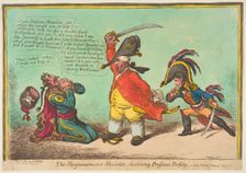 The Magnanimous Minister, Chastising Prussian Perfidy.-vide-Morning Chronicle April..., May 2, 1806. Creator: James Gillray