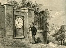 The Magnetic Clock, Greenwich Observatory c1840, (c1878). Creator: Unknown