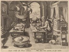 The Magnetic Pole: pl.2, c. 1580/1590. Creator: Theodoor Galle