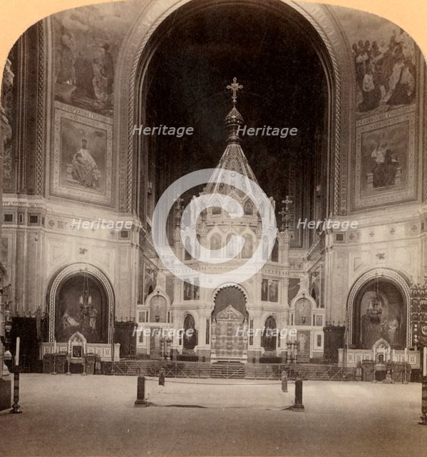 'The Magnificent Altar, Temple of Our Saviour, Moscow's greatest Church, Russia', 1898. Creator: Underwood & Underwood.
