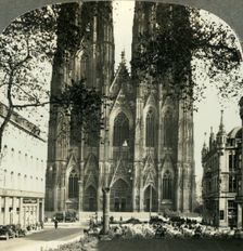 The Magnificent Façade and Towers (512 Feet) of the Cathedral of Cologne, Germany c1930s. Creator: Unknown