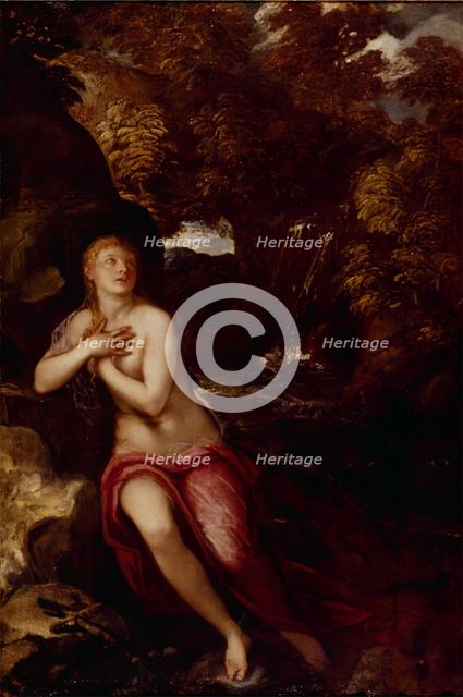 The Magdalene in the Wilderness, 16th century. Creator: Jacopo Tintoretto.