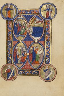 The Magi Before Herod; The Adoration of the Magi; The Dream of the Magi, about 1250-1260. Creator: Unknown