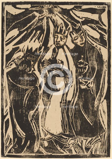 The Magi, c. 1910. Creator: Christian Rohlfs.