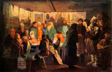 The Magician Arrives at the Village Wedding 1874, (1965). Creator: Vasily Maksimov