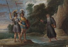 The magician reveals Reinaldo's whereabouts to Carlos and Ubaldo (The search for Reinaldo), c1628-30 Creator: David Teniers II
