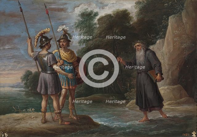 The magician reveals Reinaldo's whereabouts to Carlos and Ubaldo (The search for Reinaldo), c1628-30 Creator: David Teniers II.