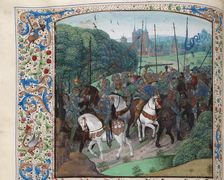 The madness of Charles VI in the forest near Le Mans, ca 1470-1475. Creator: Anonymous