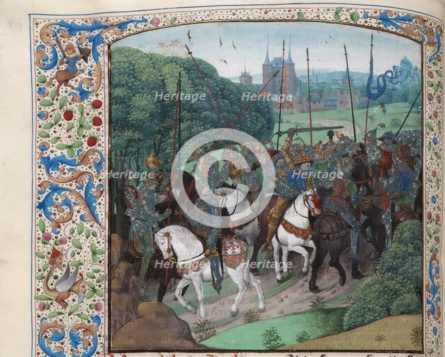 The madness of Charles VI in the forest near Le Mans, ca 1470-1475. Creator: Anonymous.
