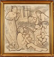 The Madness of Sir Tristram, 1862. Creator: Sir Edward Coley Burne-Jones