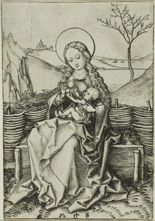 The Madonna and Child on a Grassy Bench, n.d. Creator: Martin Schongauer