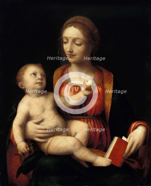 The Madonna and child holding an Apple, ca 1525-1550.