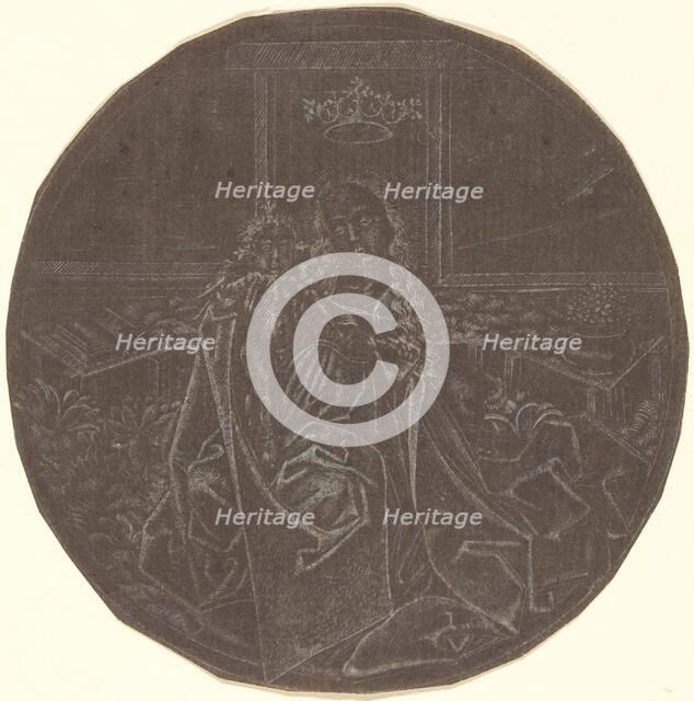 The Madonna and Child in a Garden, 19th century facsimile after an engraving of c. 1465-1467. Creator: Master ES.