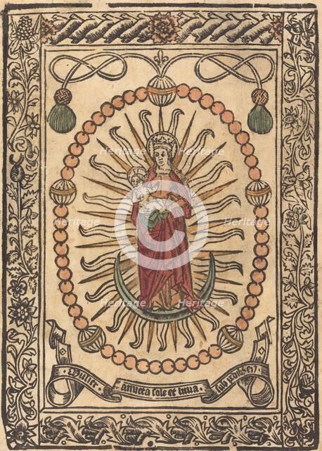 The Madonna and Child in a Rosary, c. 1490. Creator: Unknown.