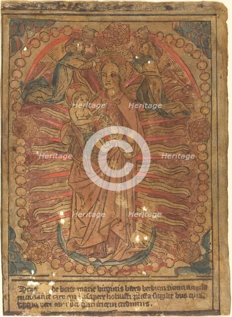 The Madonna and Child in a Rosary, c. 1490. Creator: Unknown.