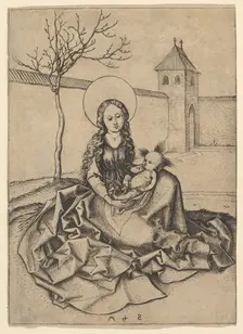 The Madonna and Child in the Courtyard, ca. 1435-1491. Creator: Martin Schongauer