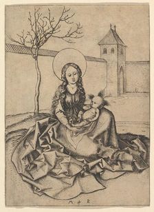 The Madonna and Child in the Courtyard, ca. 1435-1491. Creator: Martin Schongauer