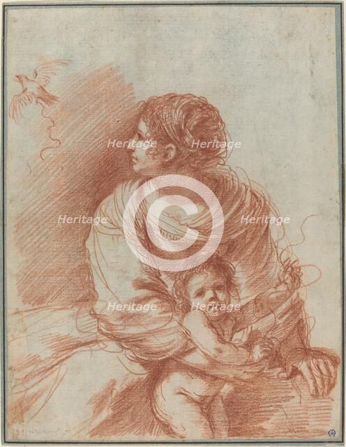 The Madonna and Child with an Escaped Goldfinch, early 1630s. Creator: Guercino.