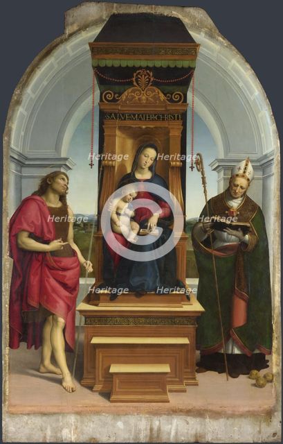 The Madonna and Child with Saint John the Baptist and Saint Nicholas of Bari (The Ansidei Madonna), 1505. Artist: Raphael (1483-1520)