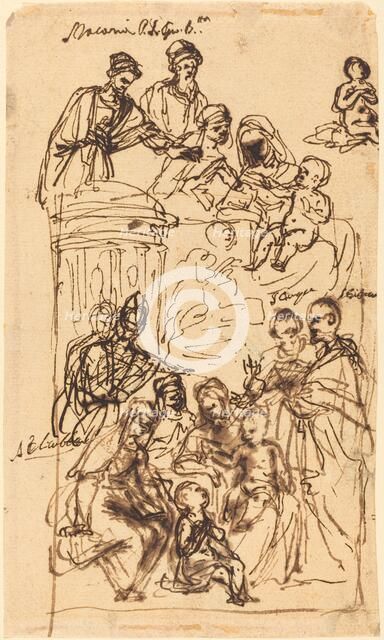 The Madonna and Child with Saints, 17th century. Creator: Unknown.