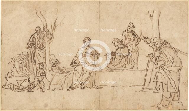 The Madonna and Child with Saints in a Landscape (Sacra Conversazione), 1500/1510. Creator: Vittore Carpaccio.