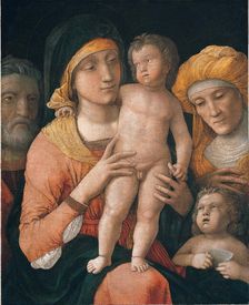 The Madonna and Child with Saints Joseph, Elizabeth, and John the Baptist. Artist: Mantegna, Andrea (1431-1506)