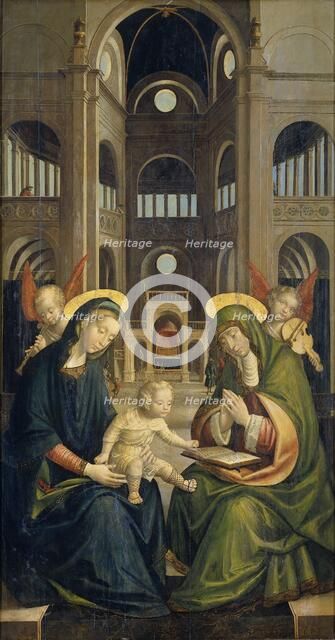 The Madonna and Child with St Anne, 1528. Creator: Defendente Ferrari.