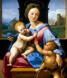 The Madonna and Child with the Infant Baptist ('The Garvagh Madonna'), c1509-1510. Artist: Raphael
