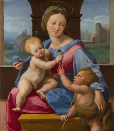 The Madonna and Child with the Infant Baptist (The Garvagh Madonna), ca 1509-1510. Artist: Raphael (1483-1520)