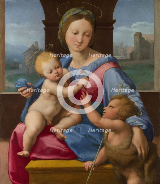 The Madonna and Child with the Infant Baptist (The Garvagh Madonna), ca 1509-1510. Artist: Raphael (1483-1520)