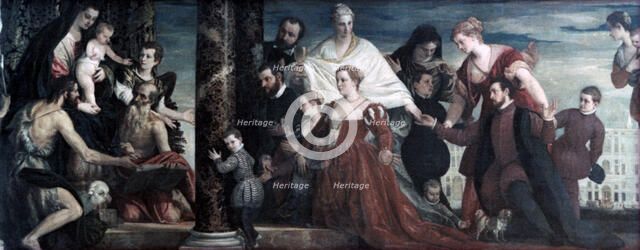 'The Madonna and the Cuccina-Family', 1571. Artist: Paolo Veronese
