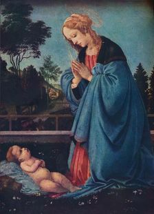 The Madonna Adoring the Christ Child 15th century, (1910). Artist: Filippino Lippi