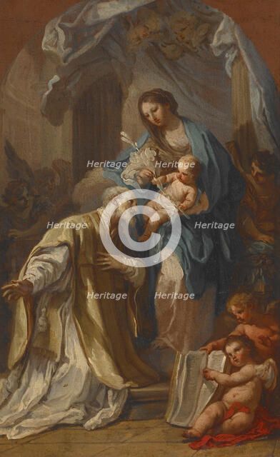 The Madonna Appearing to St Philip Neri, 1740. Creator: Sebastiano Conca.