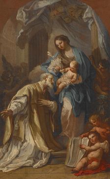 The Madonna Appearing to St Philip Neri, 1740. Creator: Sebastiano Conca