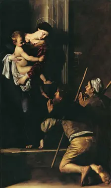 The Madonna dei Pellegrini (Pilgrim's Madonna) , 1604-1606