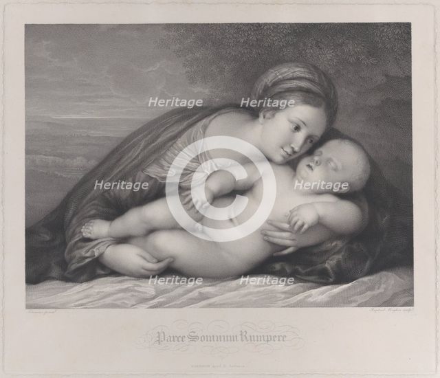 The Madonna embracing the sleeping Christ child, 1797. Creator: Raphael Morghen.
