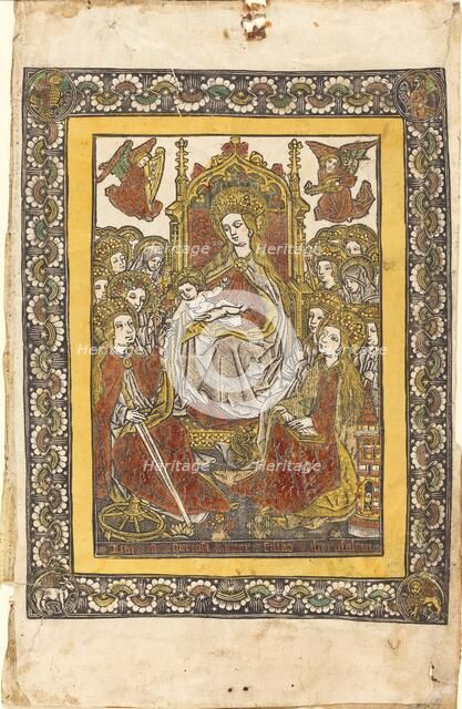 The Madonna Enthroned with Eighteen Holy Women, c. 1480/1490. Creator: Unknown.