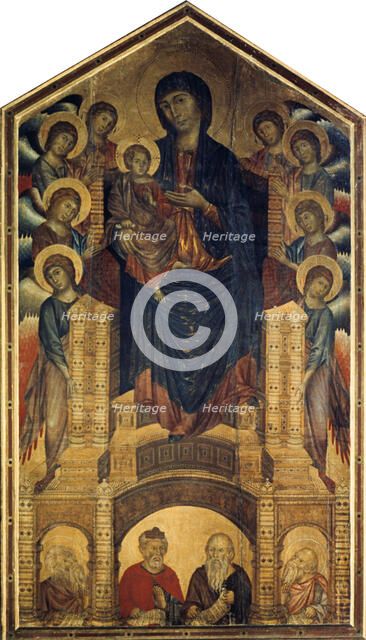 'The Madonna in Majesty' (Maestà), 1285-1286. Artist: Cimabue