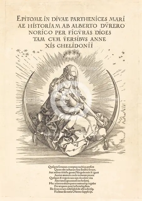 The Madonna on the Crescent, 1510/1511. Creator: Albrecht Durer.