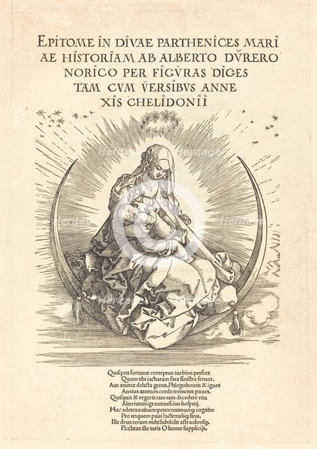 The Madonna on the Crescent, 1510/1511. Creator: Albrecht Durer.