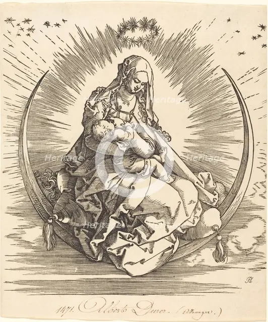 The Madonna on the Crescent, 1510/1511. Creator: Albrecht Durer.