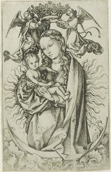 The Madonna on the Crescent Crowned by Two Angels, 1470–75. Creator: Martin Schongauer