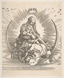 The Madonna on the Crescent, Frontispiece to The Life of the Virgin, ca. 1511. Creator: Albrecht Durer
