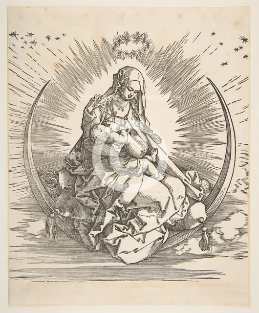 The Madonna on the Crescent, Frontispiece to The Life of the Virgin, ca. 1511. Creator: Albrecht Durer.