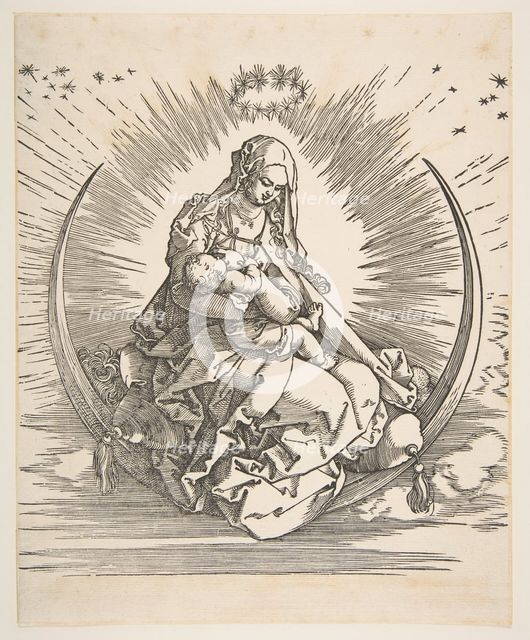 The Madonna on the Crescent, Frontispiece to The Life of the Virgin, ca. 1511. Creator: Albrecht Durer.