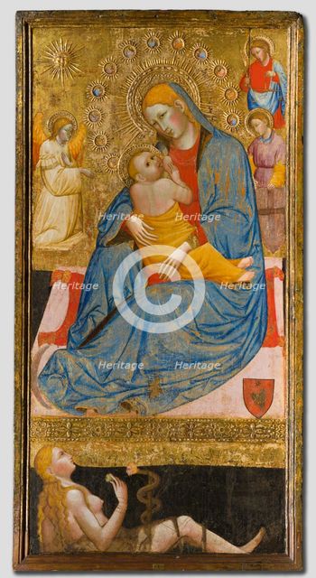 The Madonna of Humility with the Temptation of Eve, c. 1400. Creator: Olivuccio di Ciccarello (Italian, Marche, 1360/65-1439).